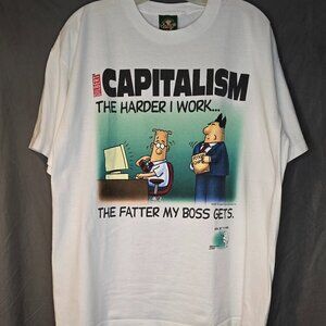 Dilbert Scott Adams Capitalism Tshirt Large